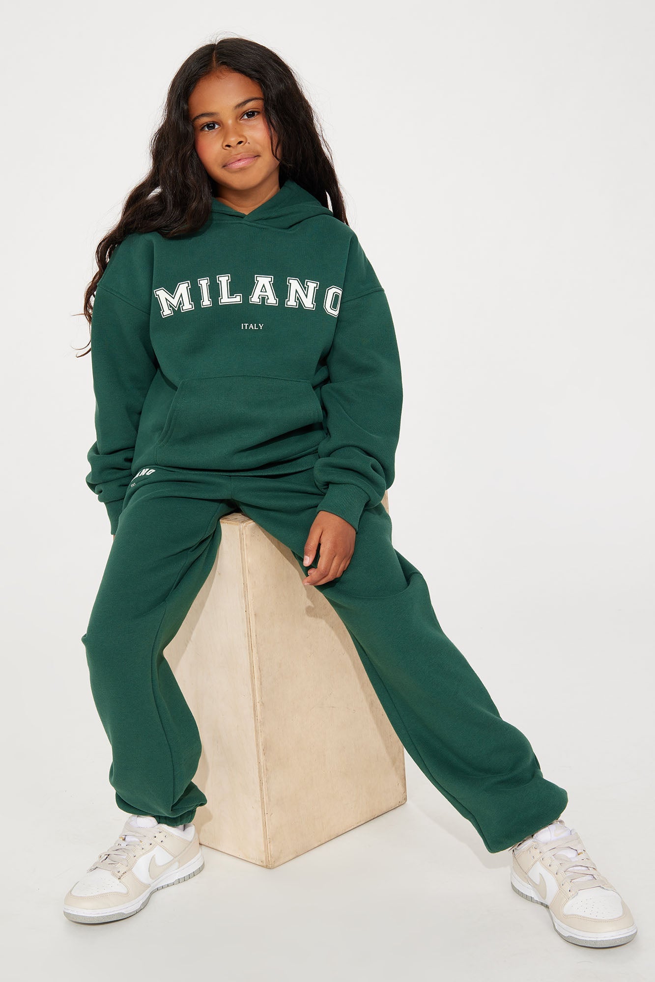 Mini Milano Sweatpant Set - Hunter