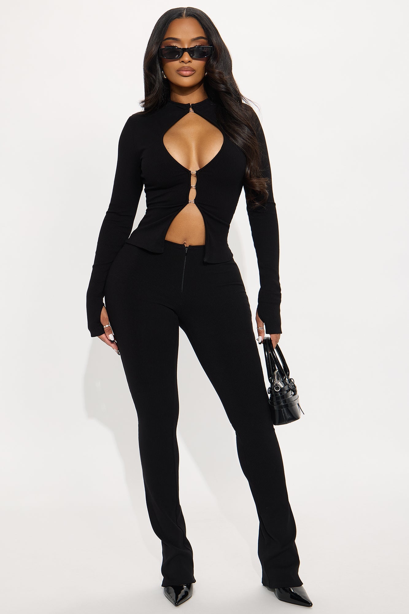 Samira Snatched Pant Set - Black