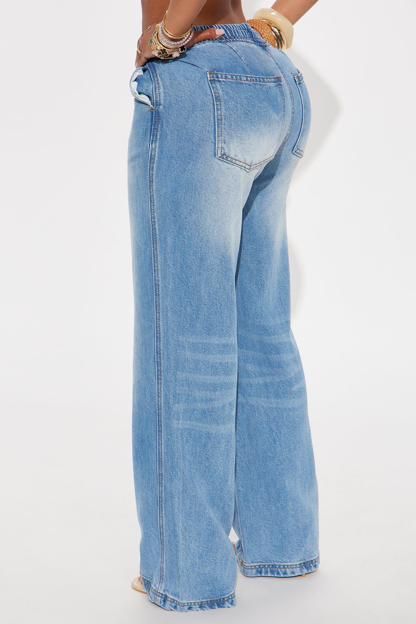 Ocean Drive Drapey Wide Leg Jeans - Vintage Wash
