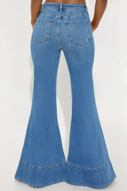 Keep It Real Extreme Flare Jeans - Medium Wash