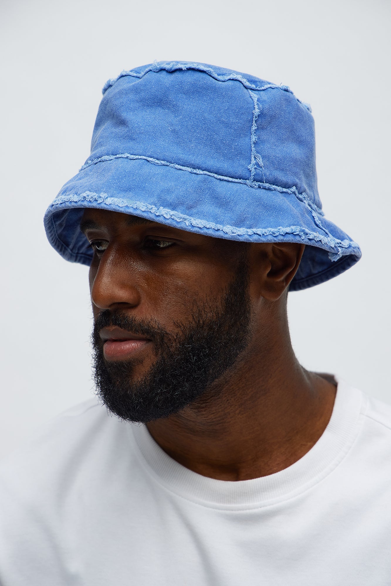 Distressed Washed Bucket Hat II - Blue