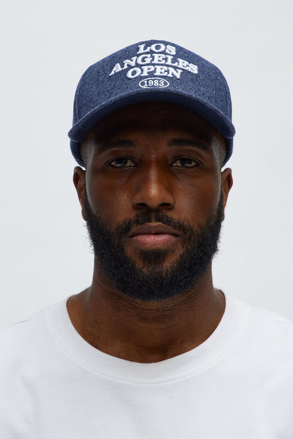 LA Open Snapback Hat - Blue/combo
