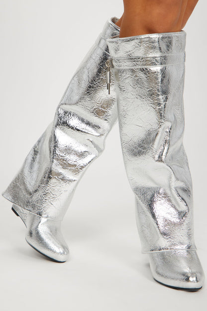 Ultimate Flirt Overlay Boots - Silver