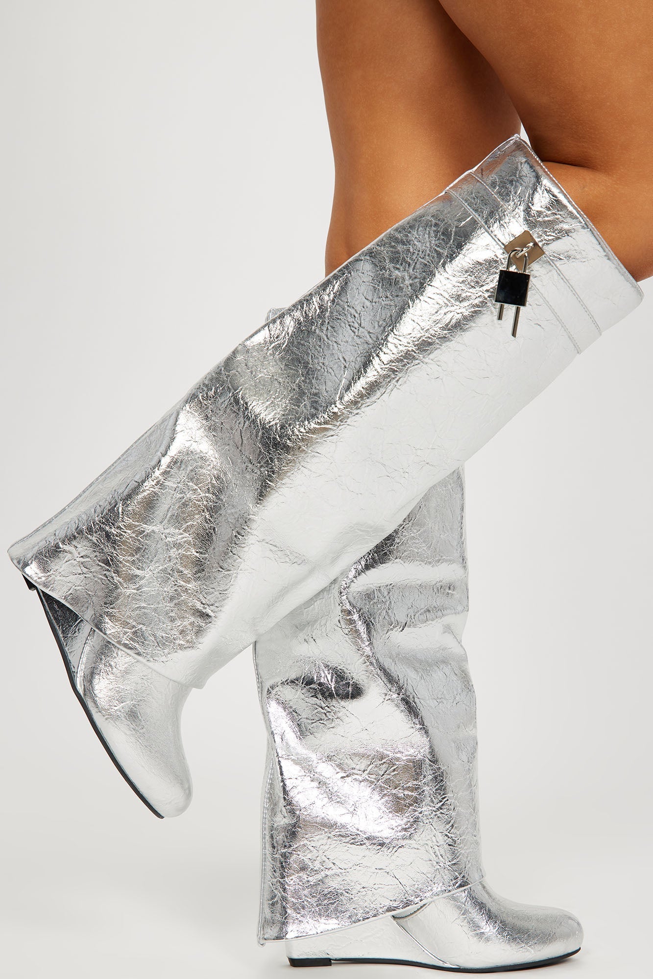 Ultimate Flirt Overlay Boots - Silver