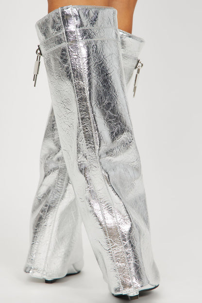 Ultimate Flirt Overlay Boots - Silver