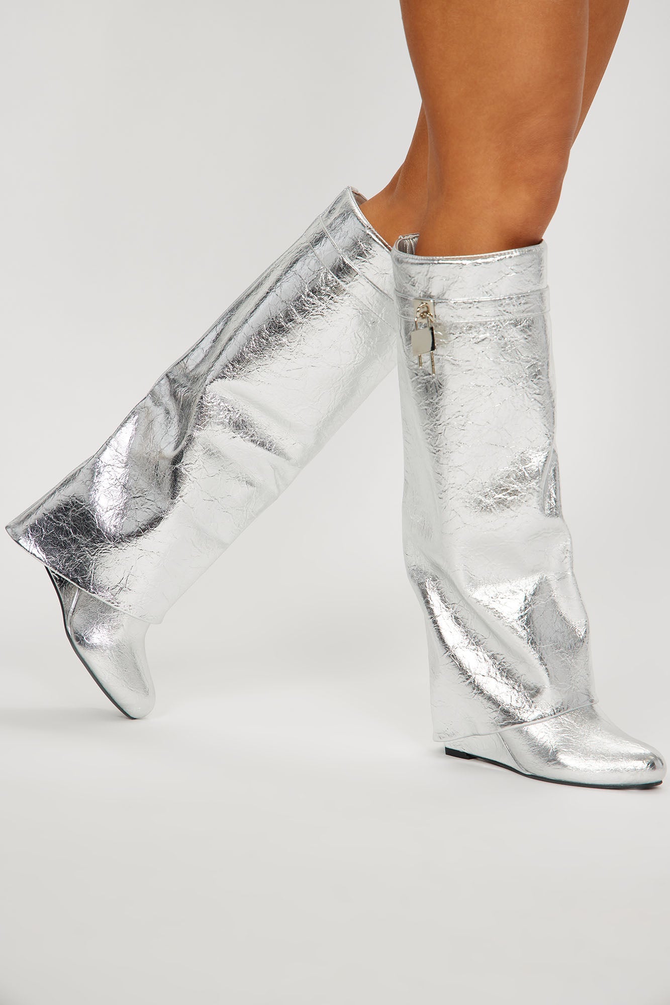 Ultimate Flirt Overlay Boots - Silver