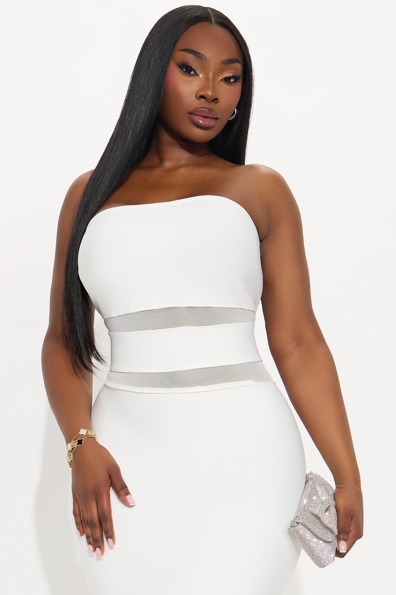 All Yours Bandage Maxi Dress - White