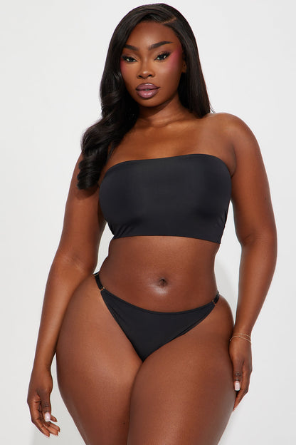 Nova Microfiber Bandeau Bralette - Black