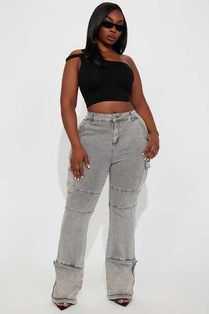 Camden Cargo Utility Jeans - Grey