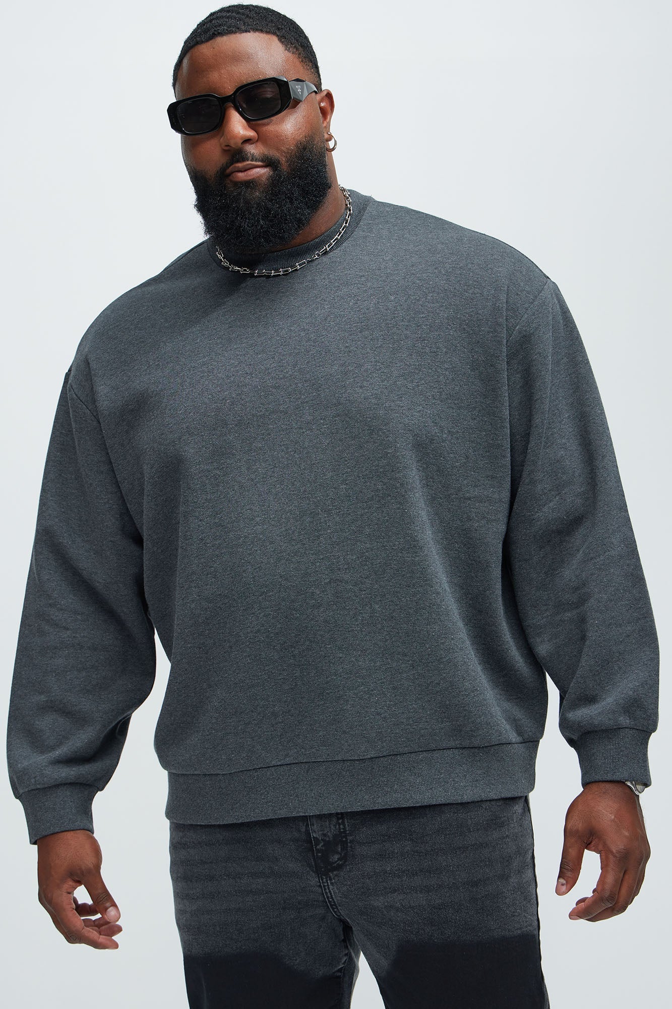 Tyson Crew Neck Sweatshirt - Charcoal
