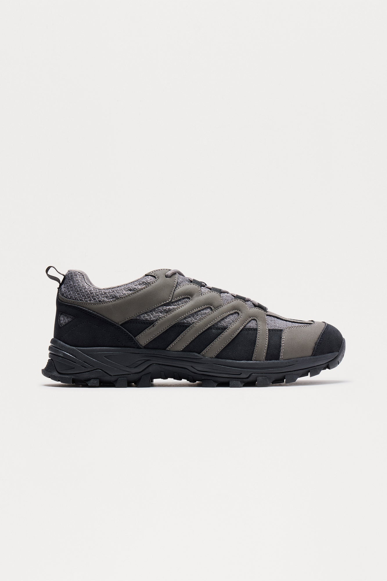 Low Top Lace Up Trainer Sneakers - Charcoal