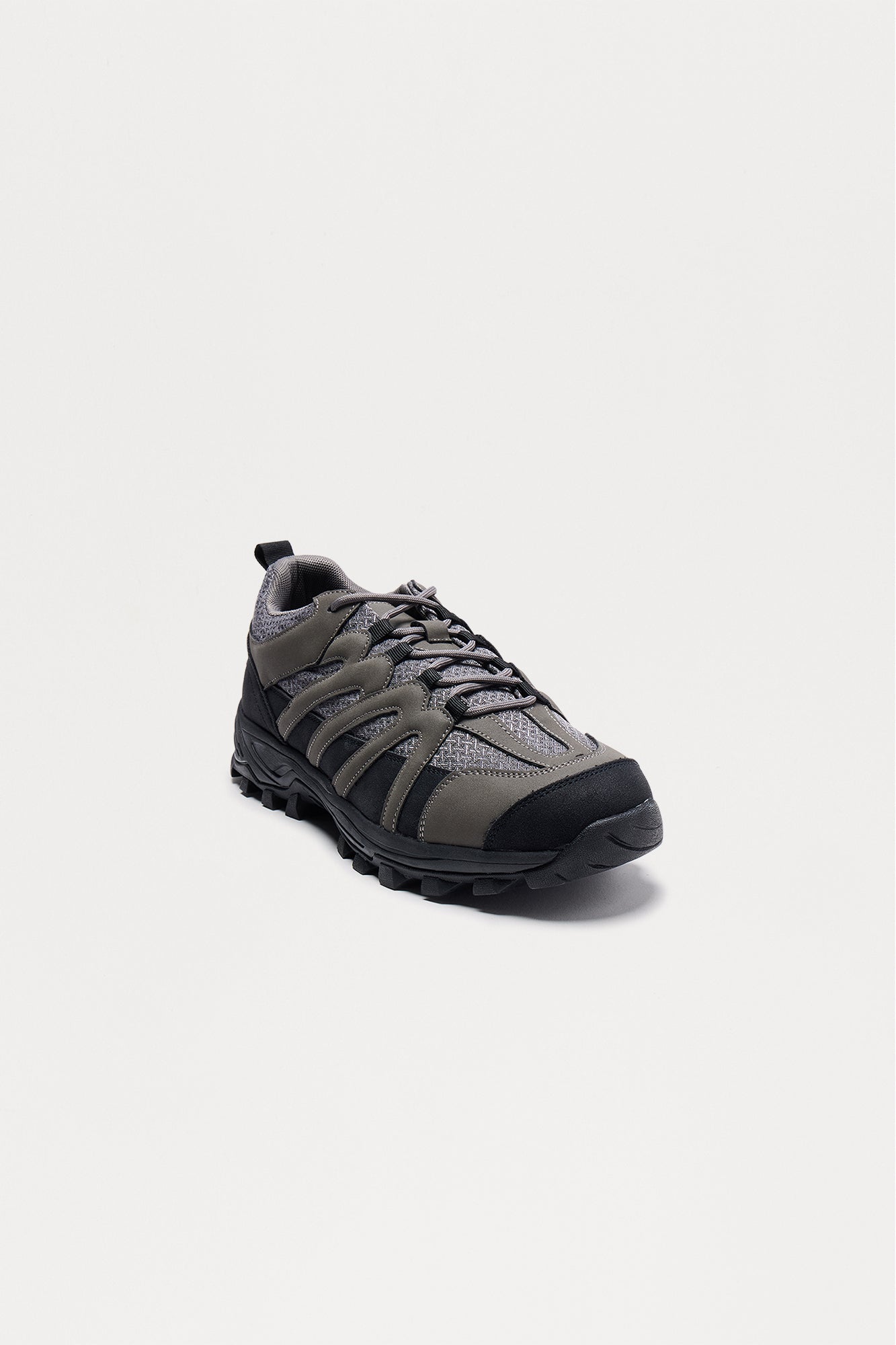 Low Top Lace Up Trainer Sneakers - Charcoal