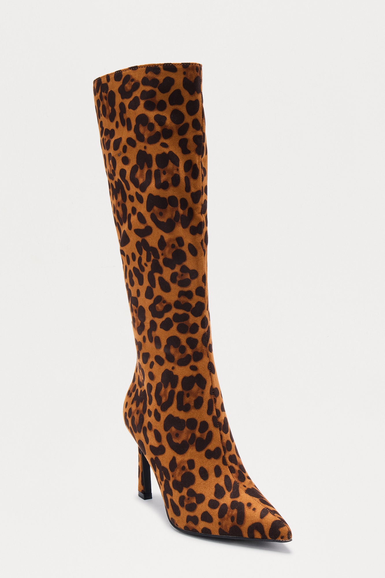 Delphi Knee High Boots - Leopard