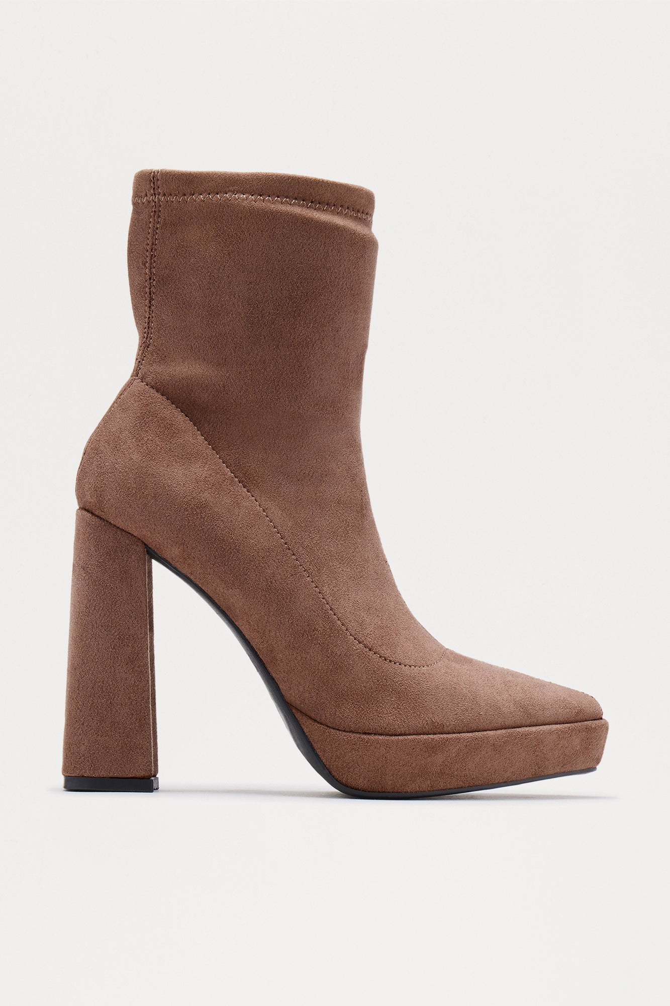 Finnegan Block Heel Booties - Taupe
