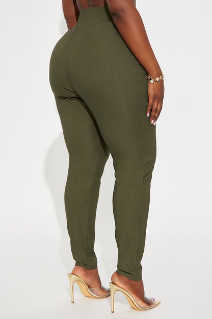 Venetian High Rise Pants - Olive