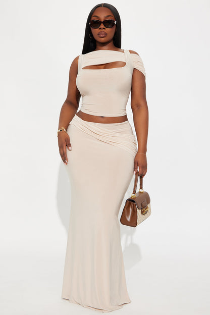 In My Maxi Skirt Set - Mocha