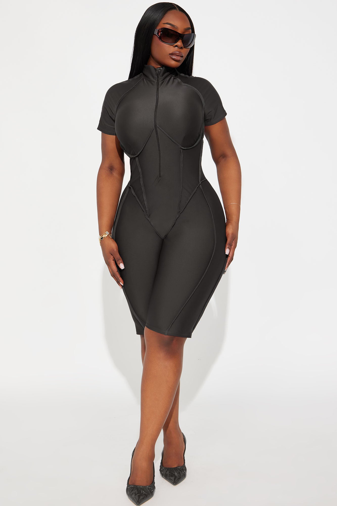 On The Daily Romper - Charcoal
