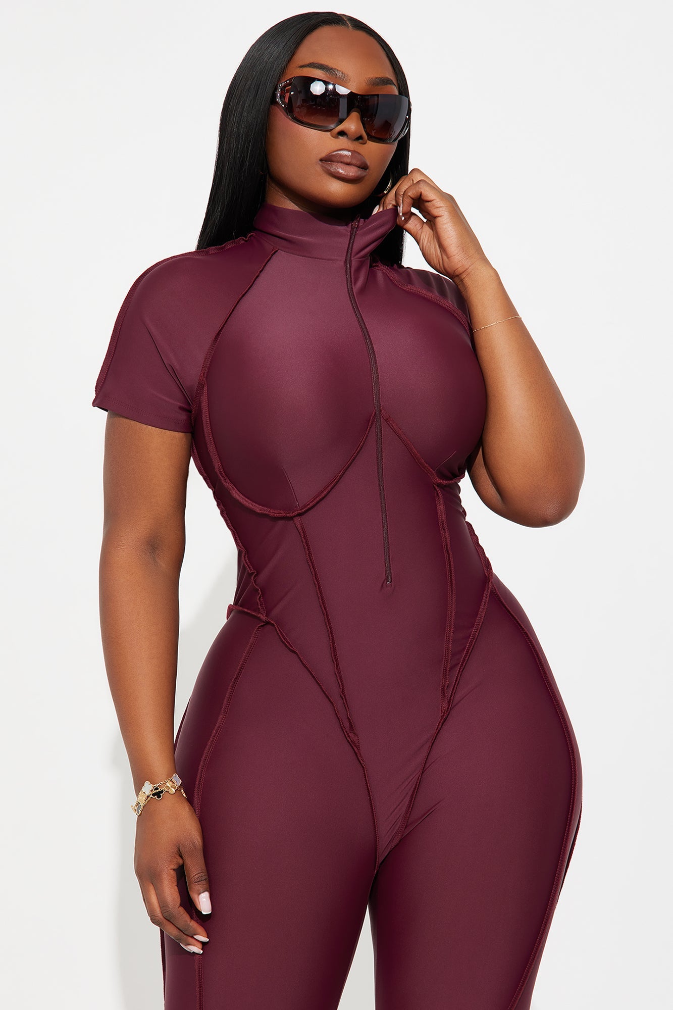 On The Daily Romper - Burgundy