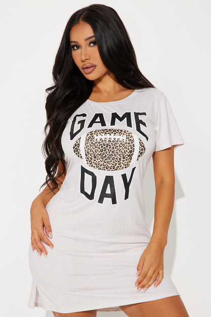 Game Day Ready PJ Sleep Shirt - Oatmeal