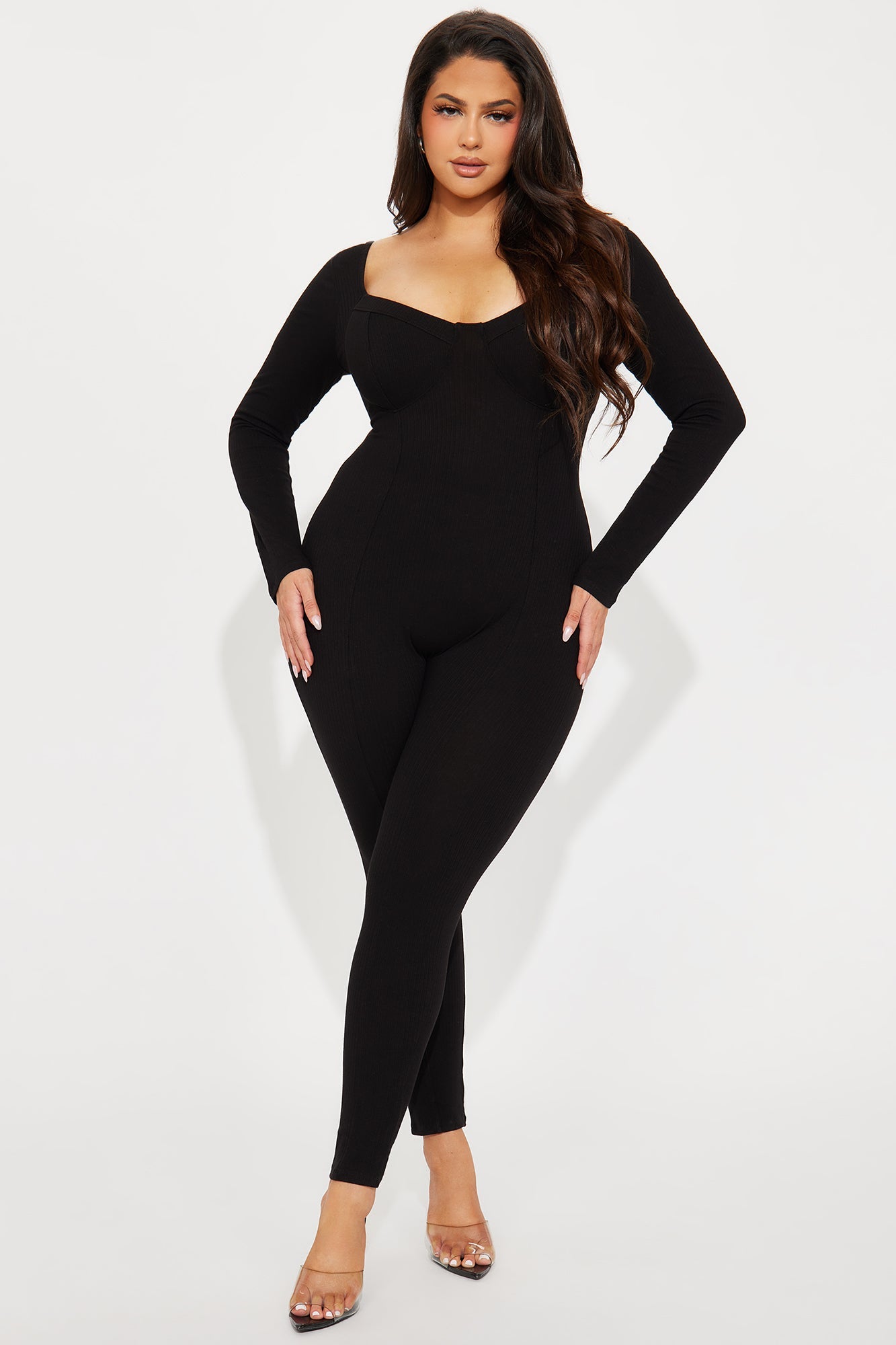 Been That Way Padded Jumpsuit - Black