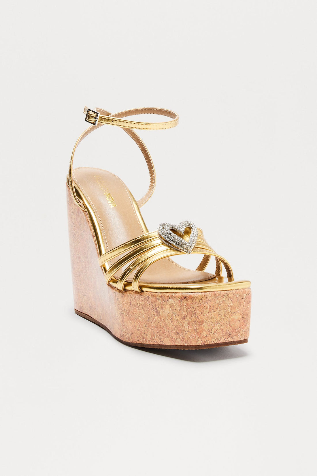 Robin Cork Platform Wedges - Gold