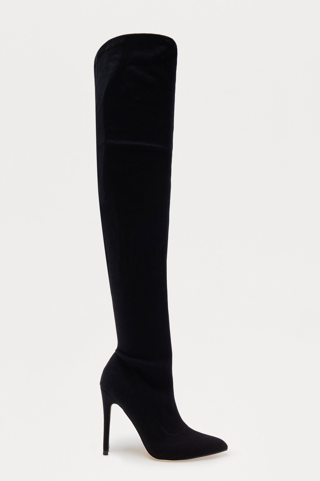 Gyra Thigh High Boots - Black/Black