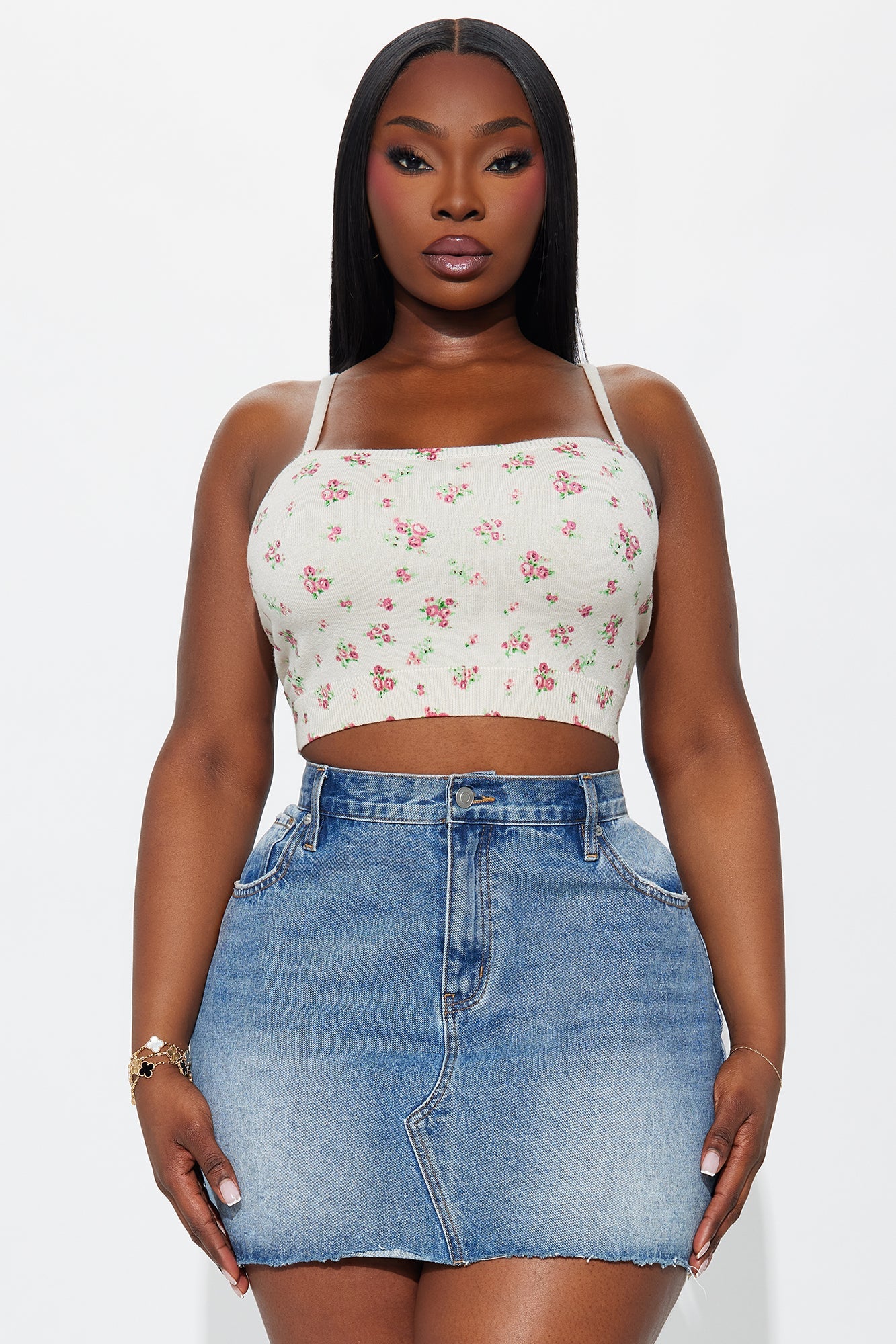 Soft Blossom Floral 2 Piece Cardigan - Cream/combo