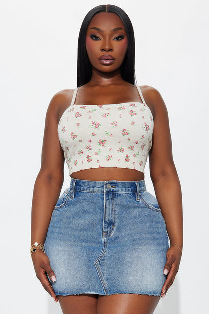 Soft Blossom Floral 2 Piece Cardigan - Cream/combo
