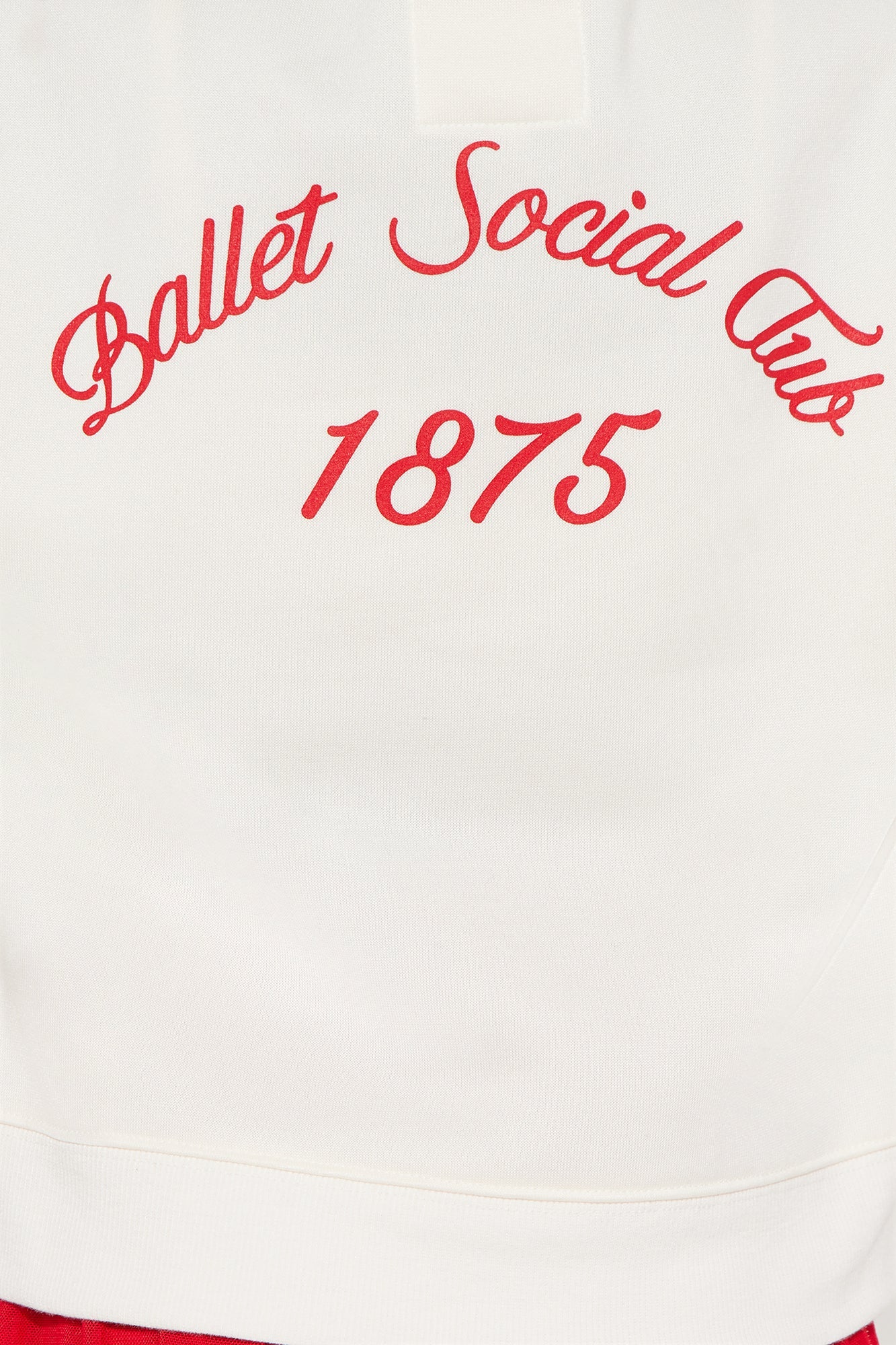 Mini Ballet Social Club Front/Back Sweatshirt And Skirt Set - Red/combo