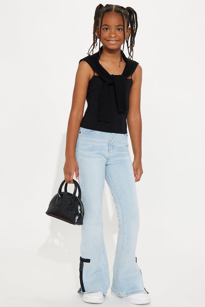 Mini Never Been Cuter Flare Jeans - Light Wash