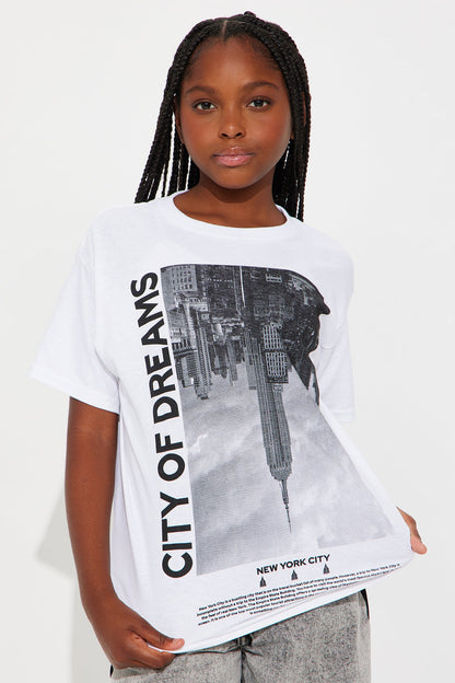Mini City Of Dreams NY Graphic Tshirt - White