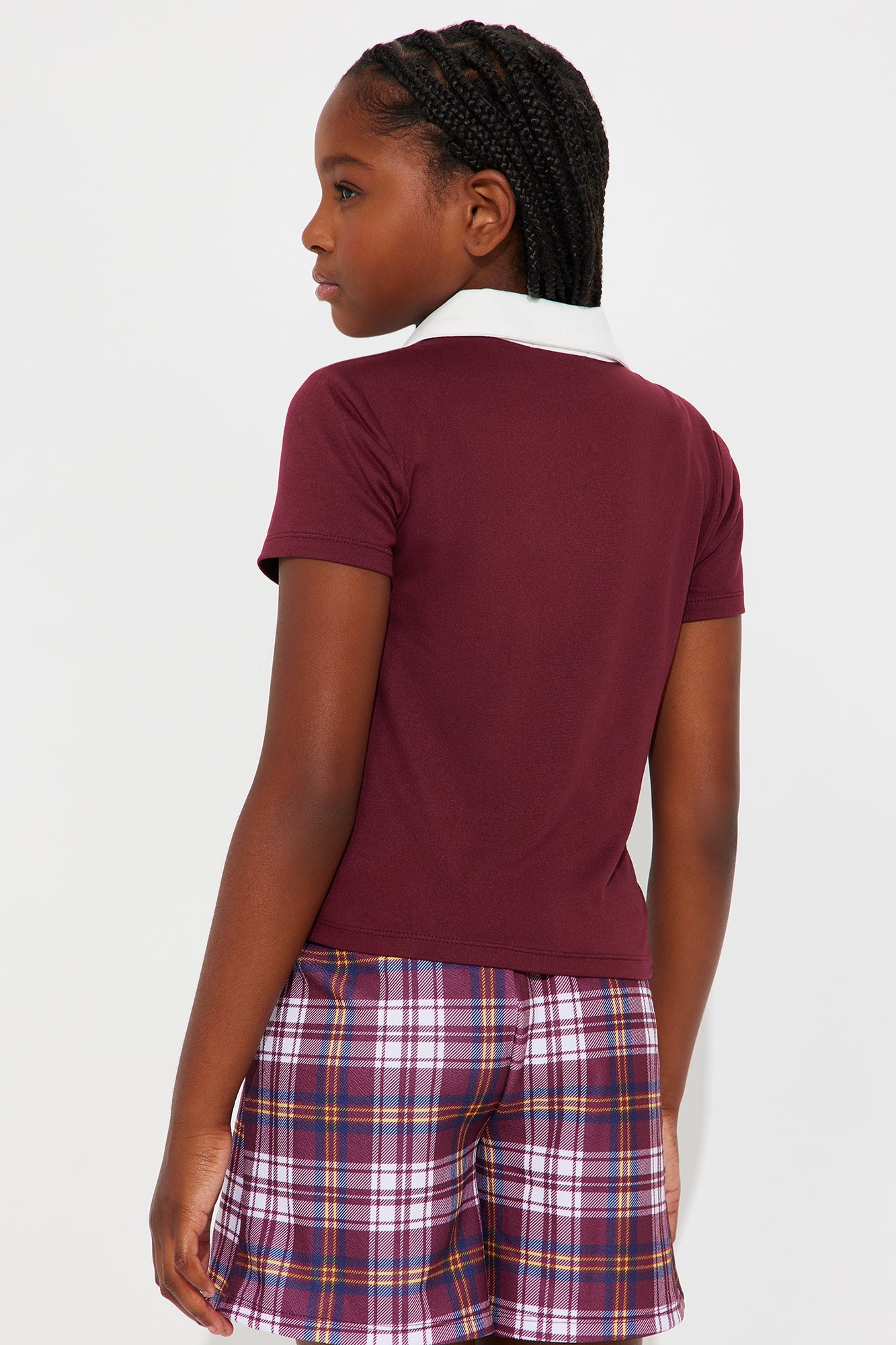 Mini Built For The City Skort Set - Burgundy/combo