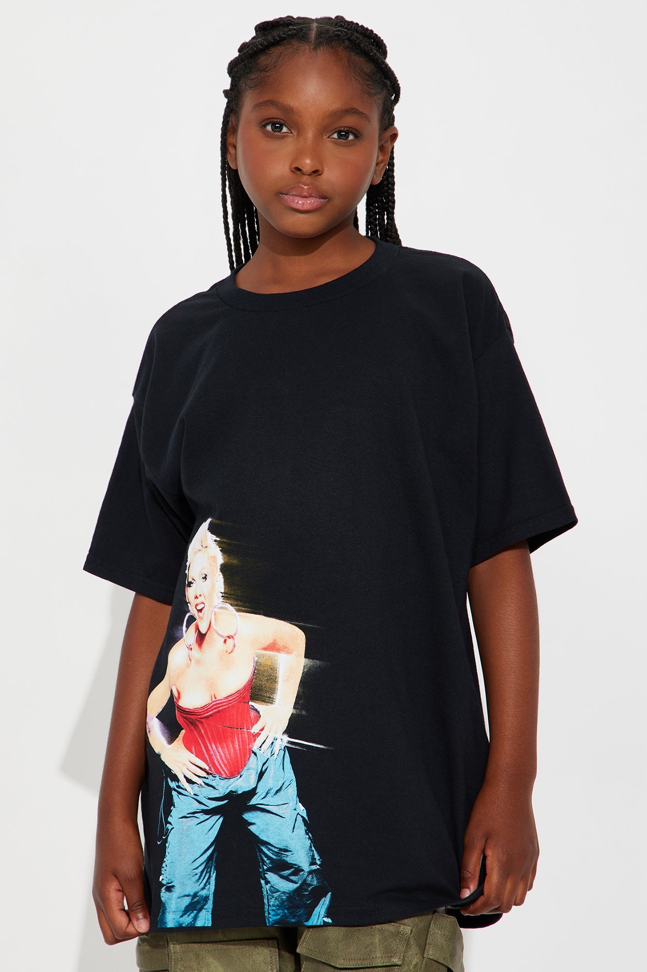 Mini Pink Still A Rockstar Short Sleeve Tee - Black
