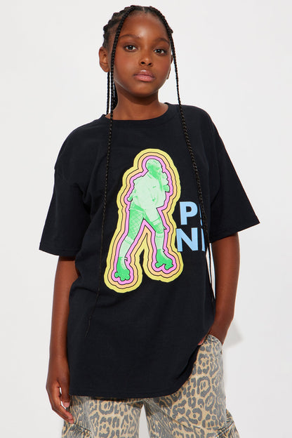 Mini Pink Get The Party Started Short Sleeve Tee - Black