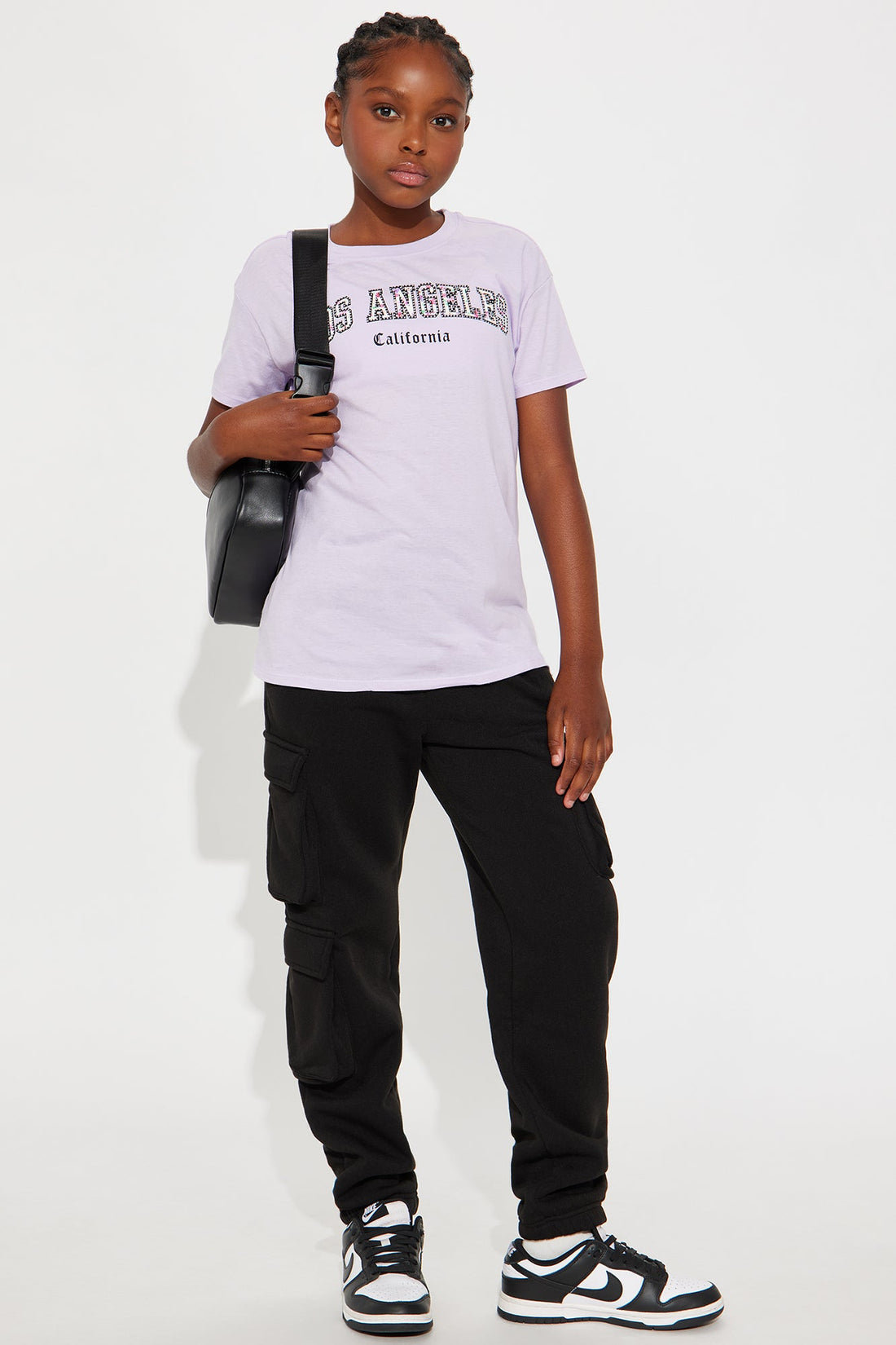 Mini Los Angeles Vibes Short Sleeve Tee - Lilac