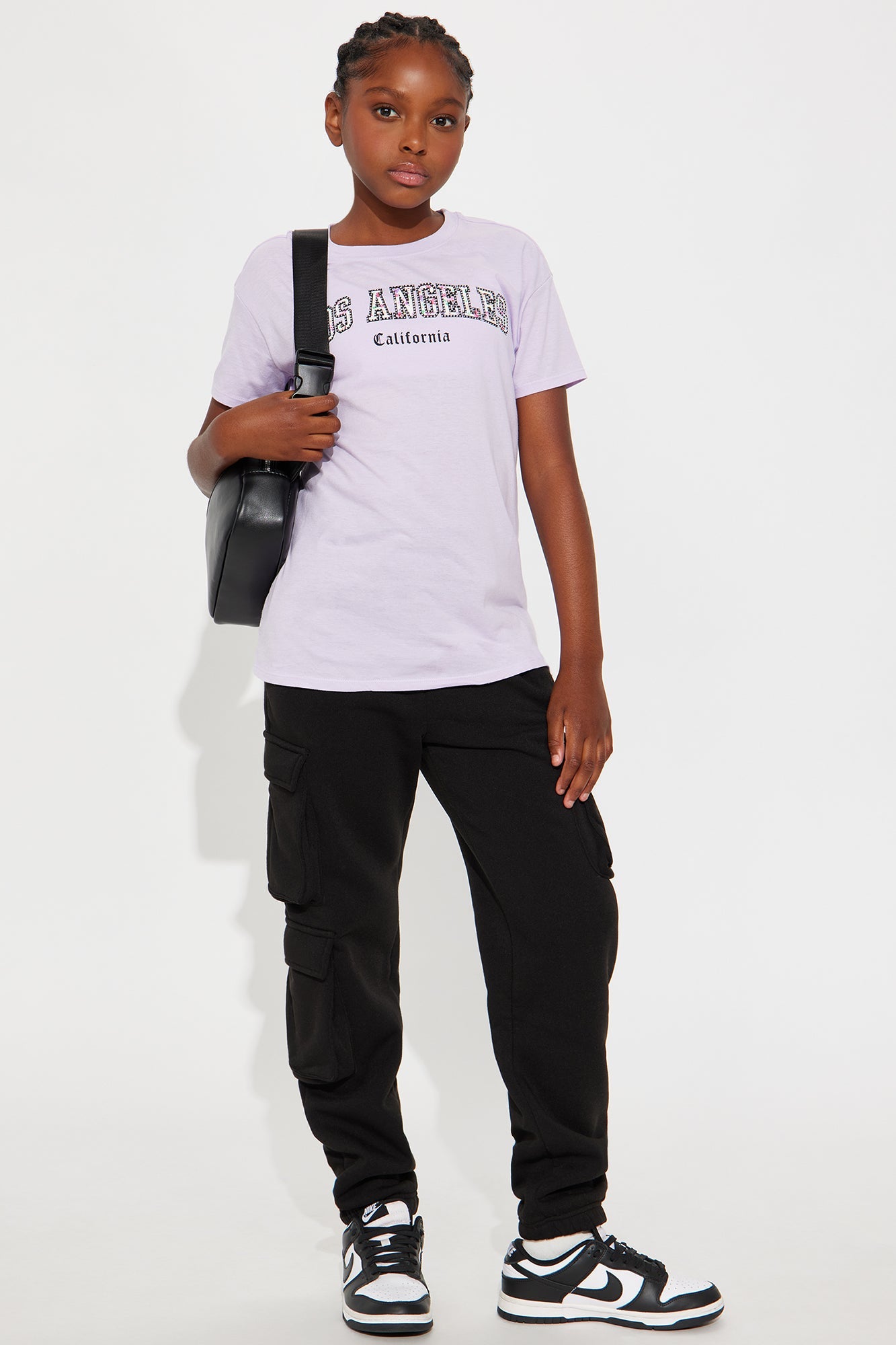 Mini Los Angeles Vibes Short Sleeve Tee - Lilac