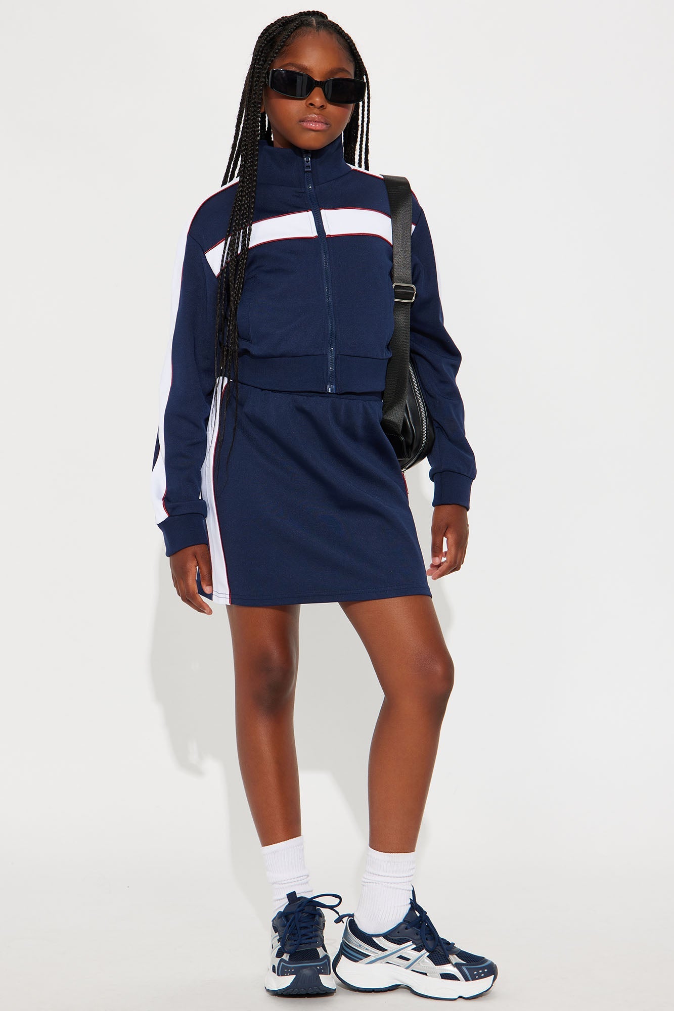 Mini Victorious Skirt Set - Navy/combo