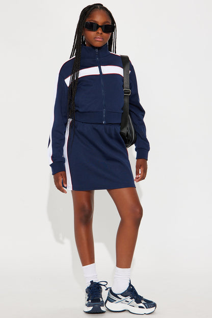 Mini Victorious Skirt Set - Navy/combo
