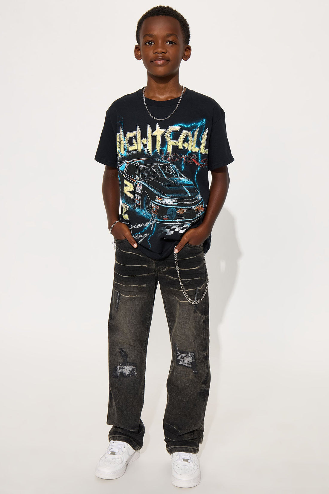 Mini Nightcall Racing Short Sleeve Tee - Black