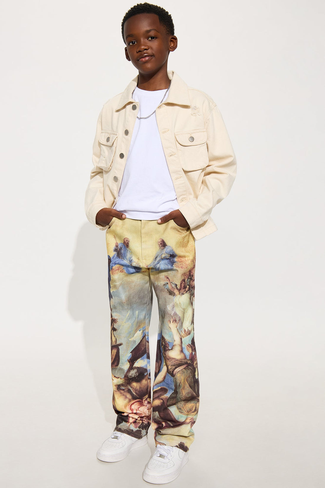 Mini Baggy In The Heavens Printed Pants - Multi Color