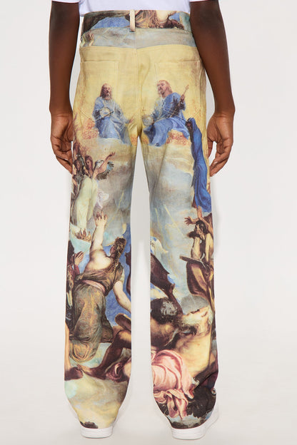 Mini Baggy In The Heavens Printed Pants - Multi Color