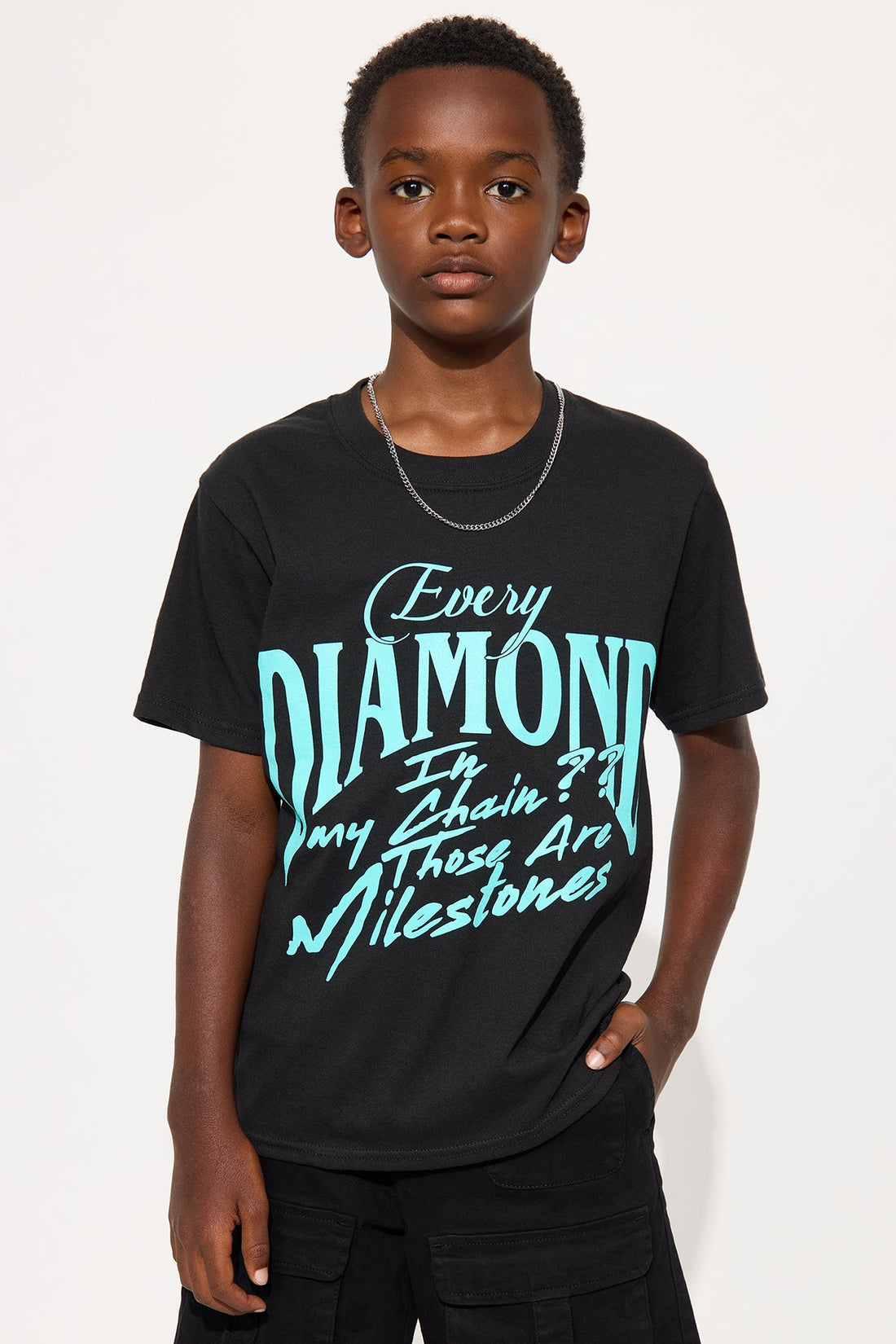Mini Every Diamond Short Sleeve Tee - Black