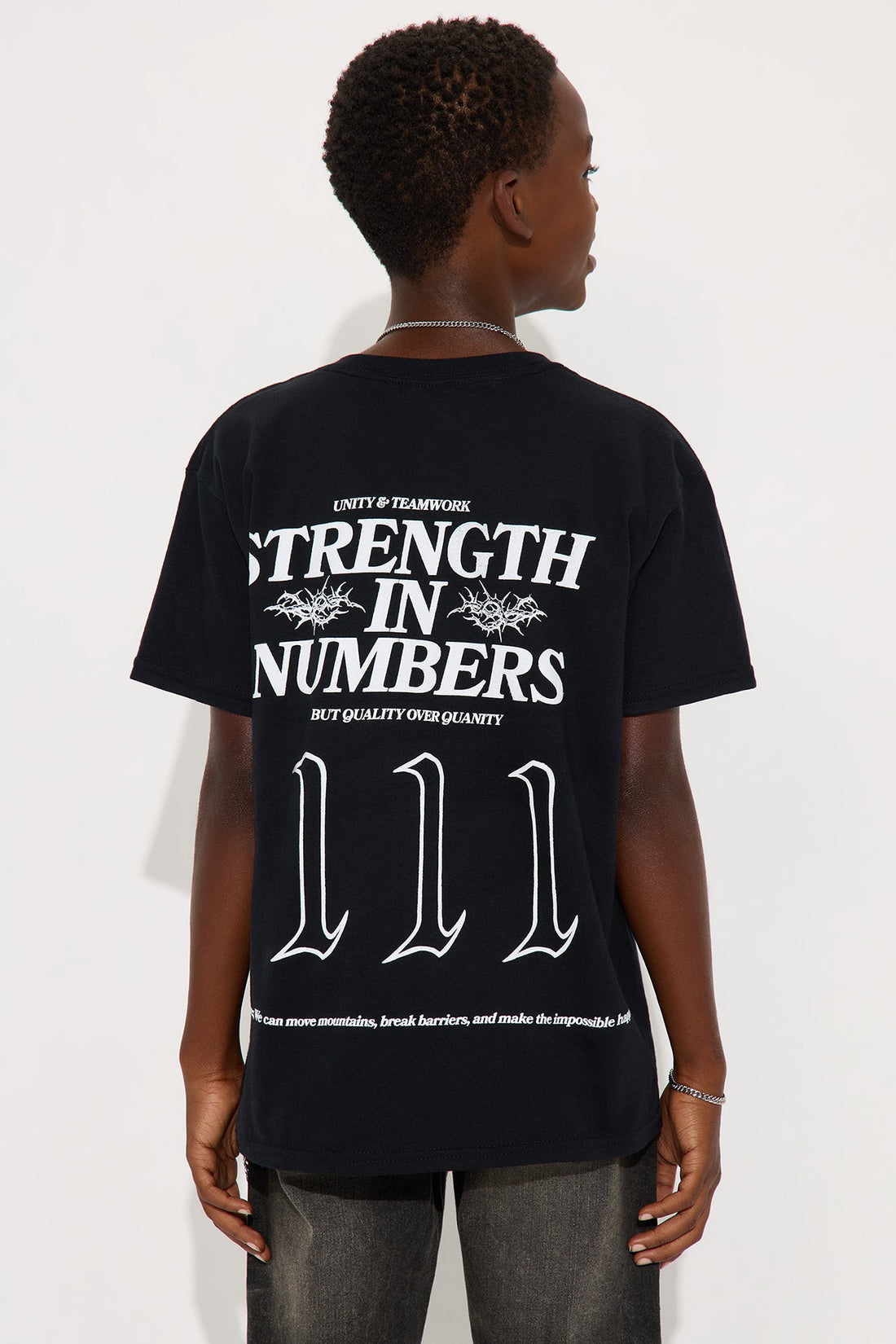 Mini Strength In Numbers Short Sleeve Tee - Black