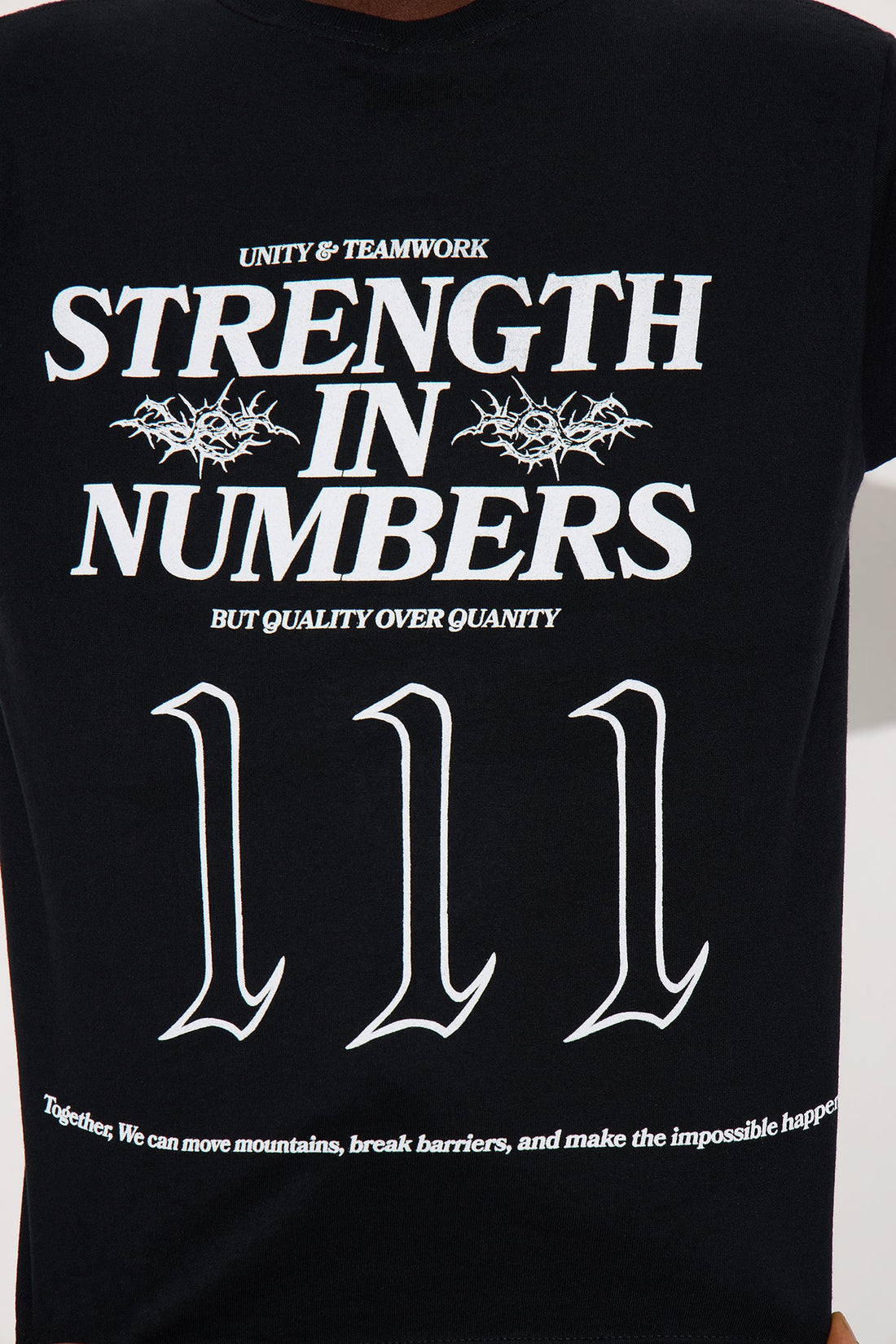 Mini Strength In Numbers Short Sleeve Tee - Black