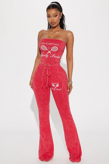 The Hamptons Sporty Tube Top - Hot Pink