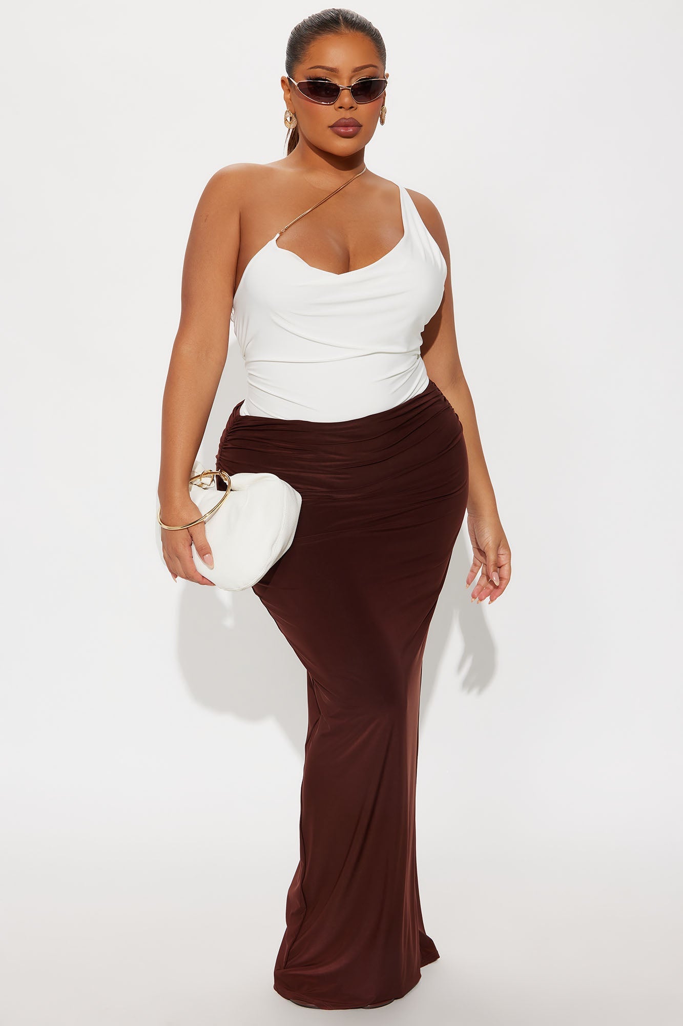 Wren One Shoulder Bodysuit - White