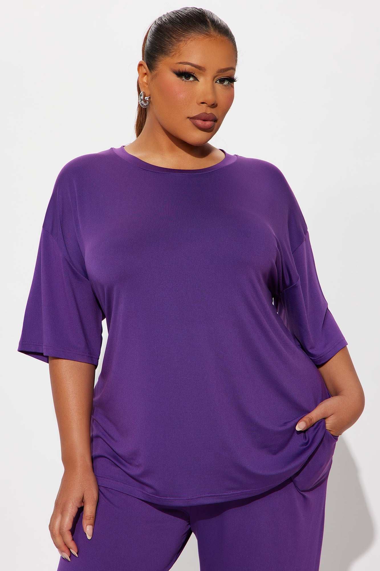 Relax Mood PJ Pant Set - Eggplant