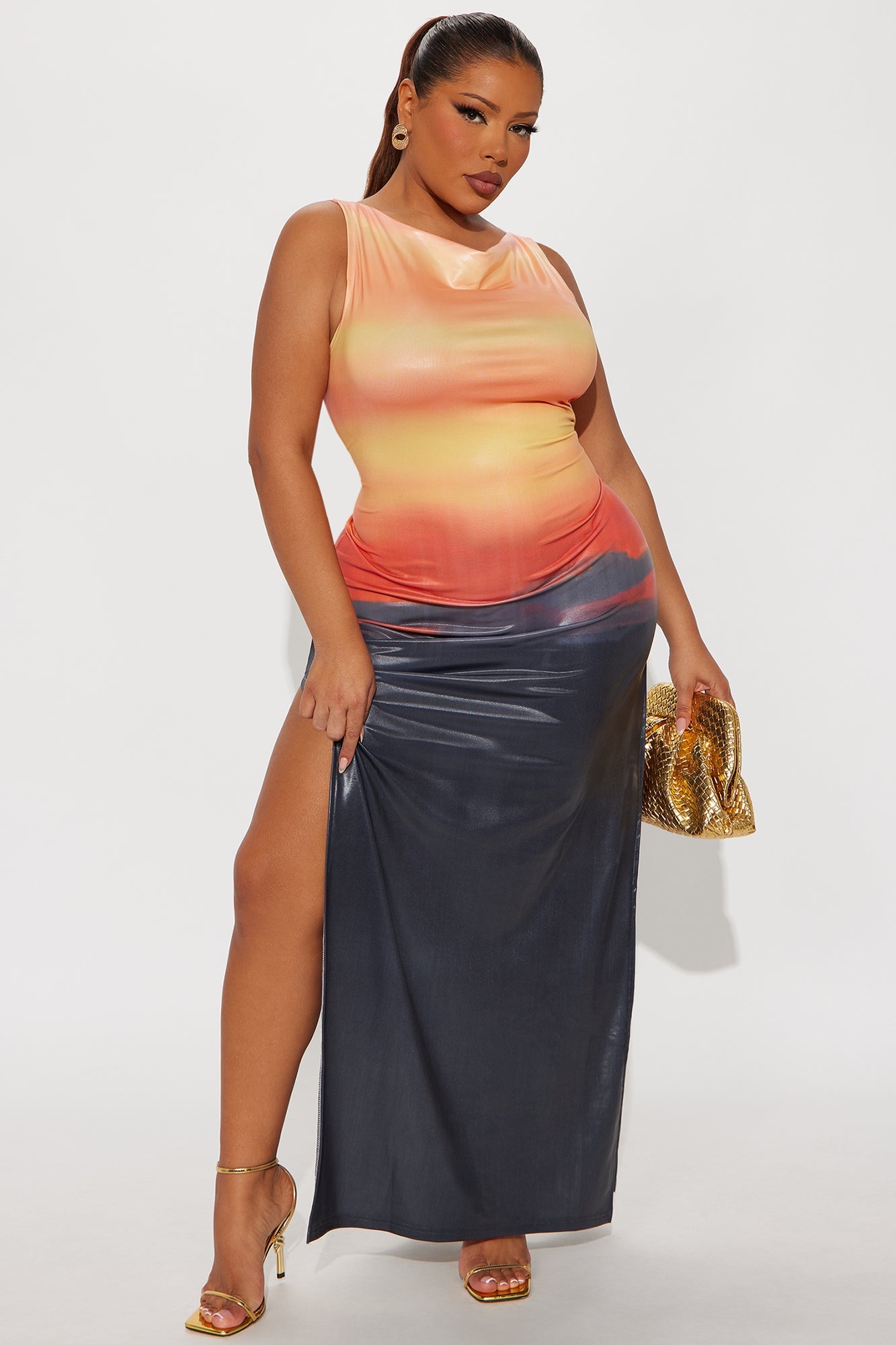 Endless Memories Maxi Dress - Orange/combo