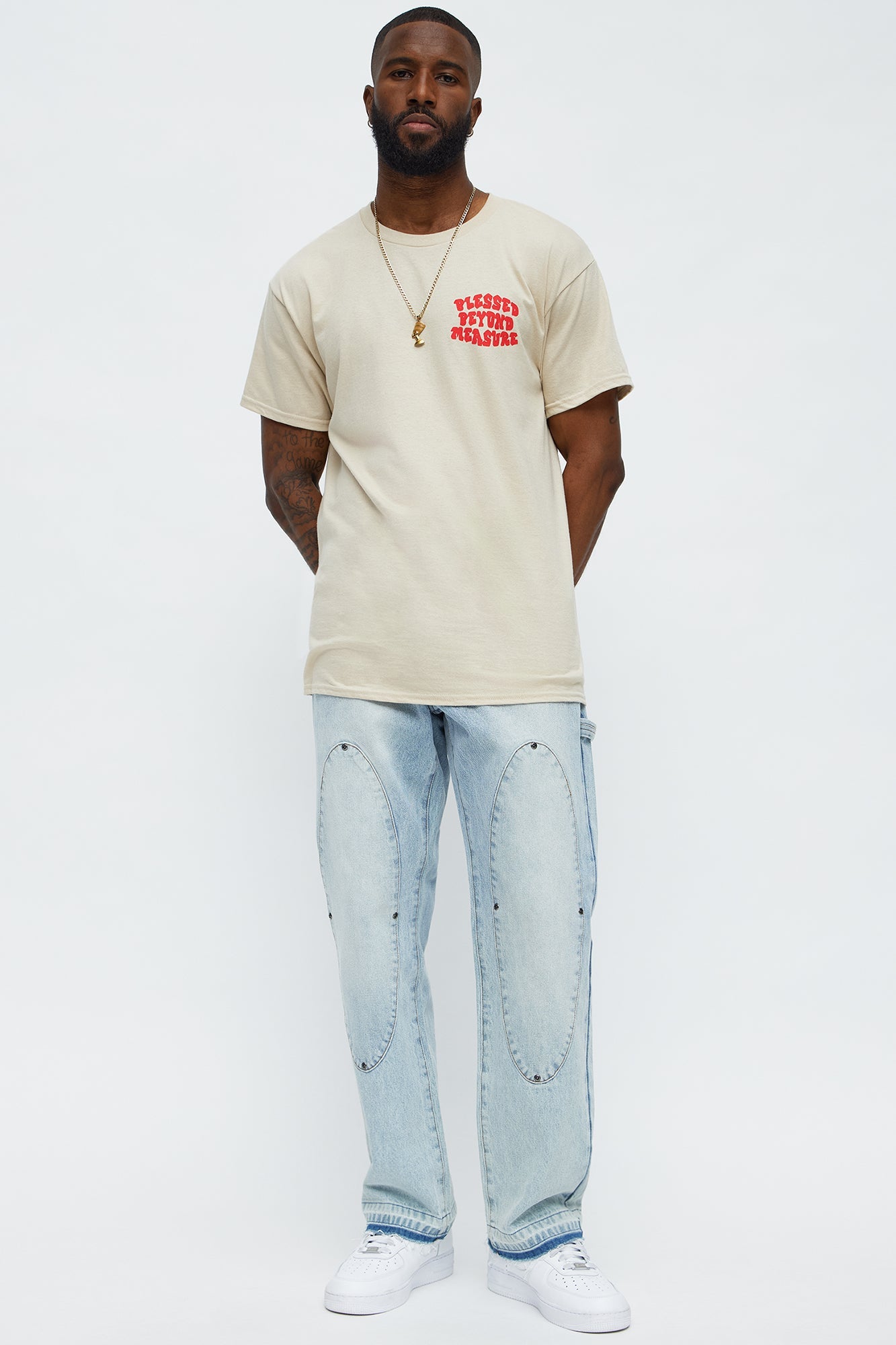 Blessed Beyond Pleasure Short Sleeve Tee - Sand