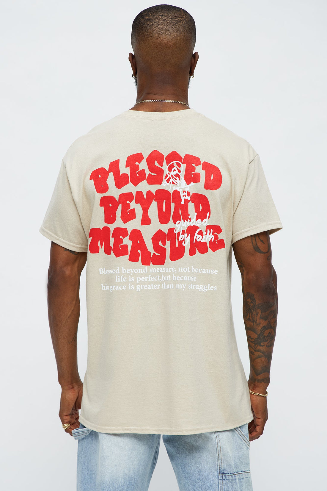 Blessed Beyond Pleasure Short Sleeve Tee - Sand
